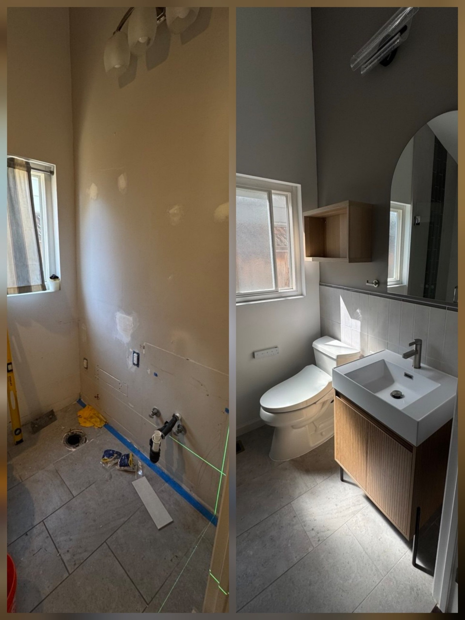 Bathroom remodeling before and after by Handy Akhs